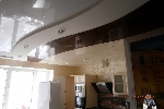 Натяжные потолки лаковые в кухне элементы дизайна