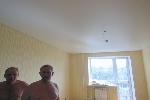 Натяжные потолки в спальне сатин фото 10