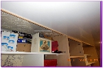 Монтаж натяжного потолка со вставкой по шкафу