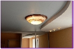Двухуровневые натяжные потолки в комнате фото 3 сочетание кремового цвета