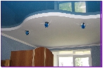 Двухуровневые натяжные потолки в комнате фото 2 как альтернатива гкл