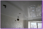 Двухуровневые натяжные потолки в кухне фото 4 белого цвета