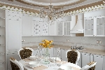 фото дизайн гостиная + кухня в классическом стиле 7